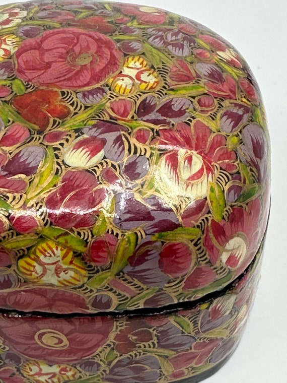 Kashmiri Art Papier Mache - Square Box, Small, Mu… - image 4