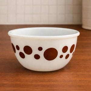 ヘーゼルアトラス ボウル ポルカドット ブラウン 3個セット Hazel Atlas Polka Dots - Etsy