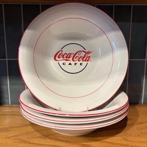 Vintage Retro Gibson Coca-Cola Soup Bowls Set of 4 – Classic Collectible
