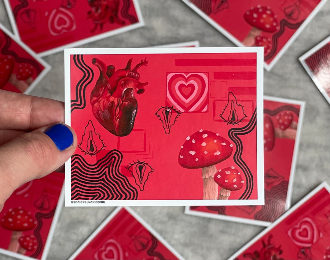 Sticker seeing Red Glossy Vinyl Adhesive - Etsy