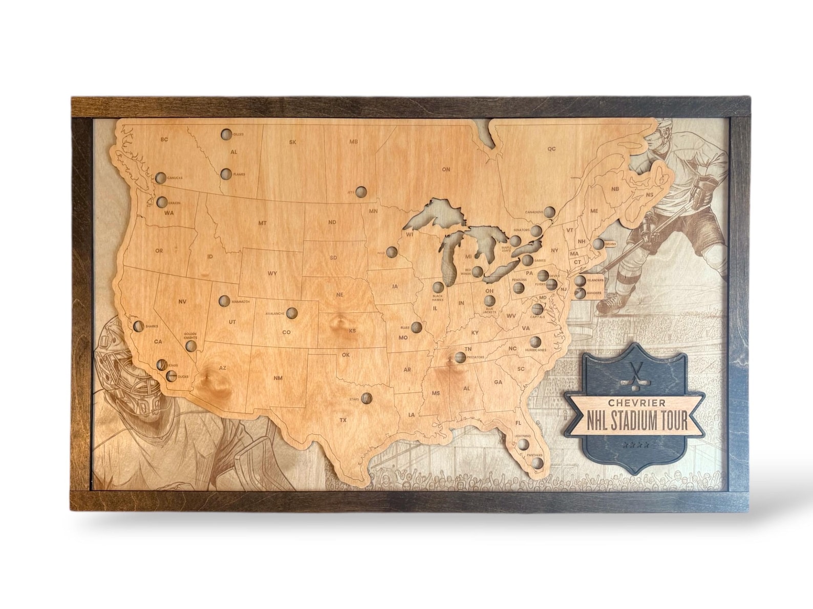 Personalized NHL Arena Tour Map – Hockey Fan Gift - Etsy
