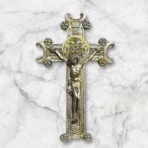 Holy Water Font or St. Benedict Crucifix – Perfect for Gift Sets, Home Blessings & Devotion
