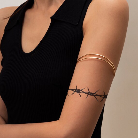 Barbed Wire Temporary Tattoo Armband Tattoo Bracelets Etsy