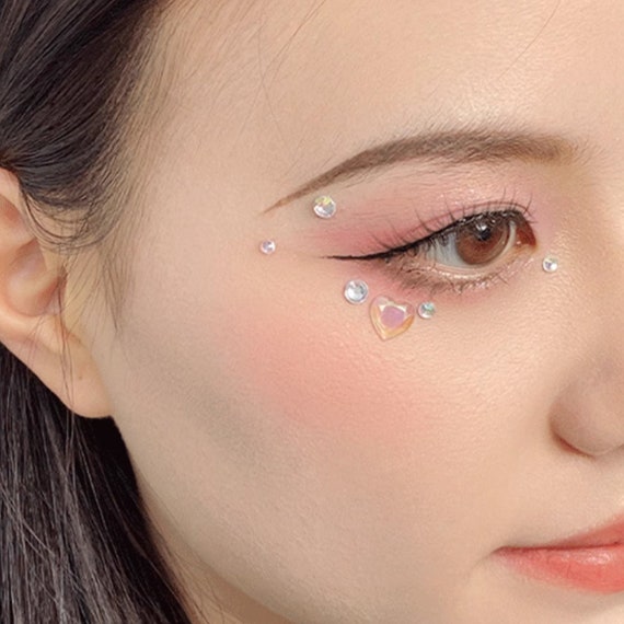3D Gem Stickers Glitter Sparkle Crystal Sticker Stick on Earrings Face for Girls  Kids Children Nail