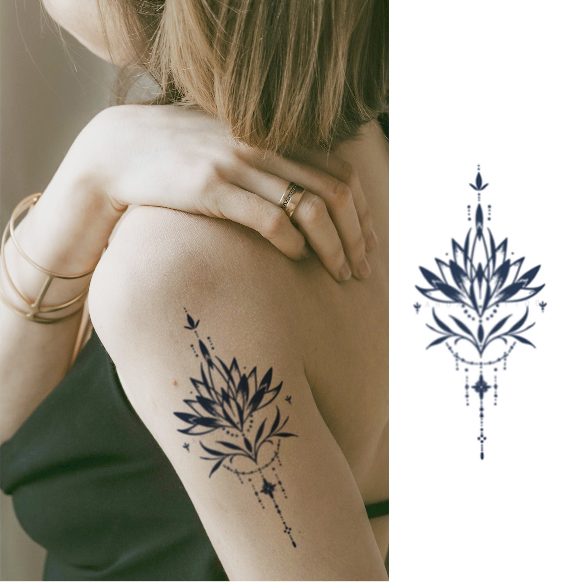Geometric Lotus - Etsy