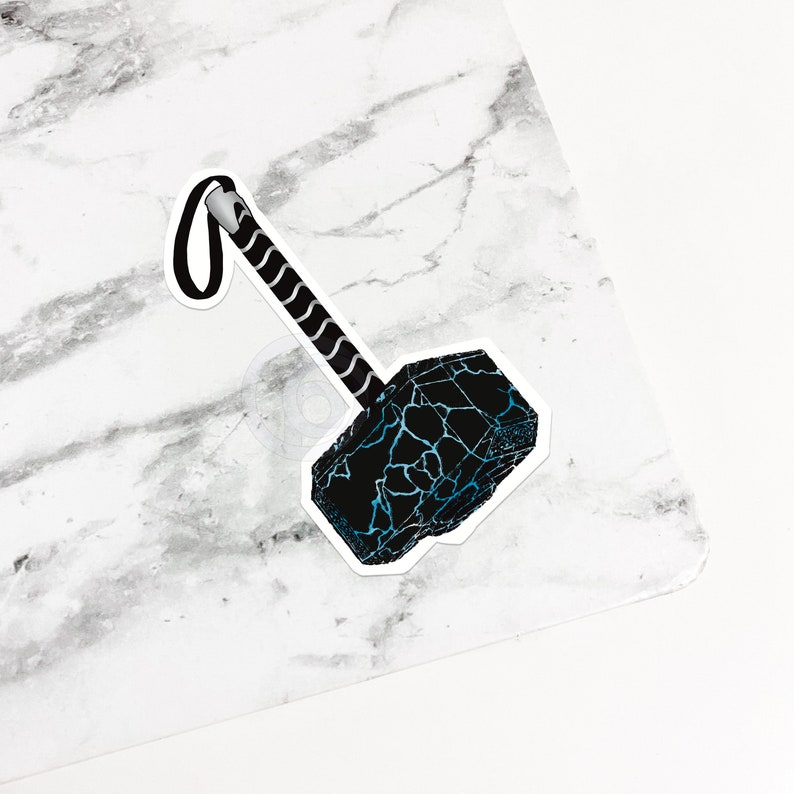 Jonathan Mjolnir Black Broken Hammer of Thor Marvel Sticker Etsy
