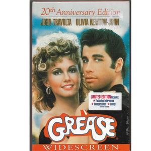 Grease VHS 1998 20th Anniversary John Travolta Olivia Newton-John  New