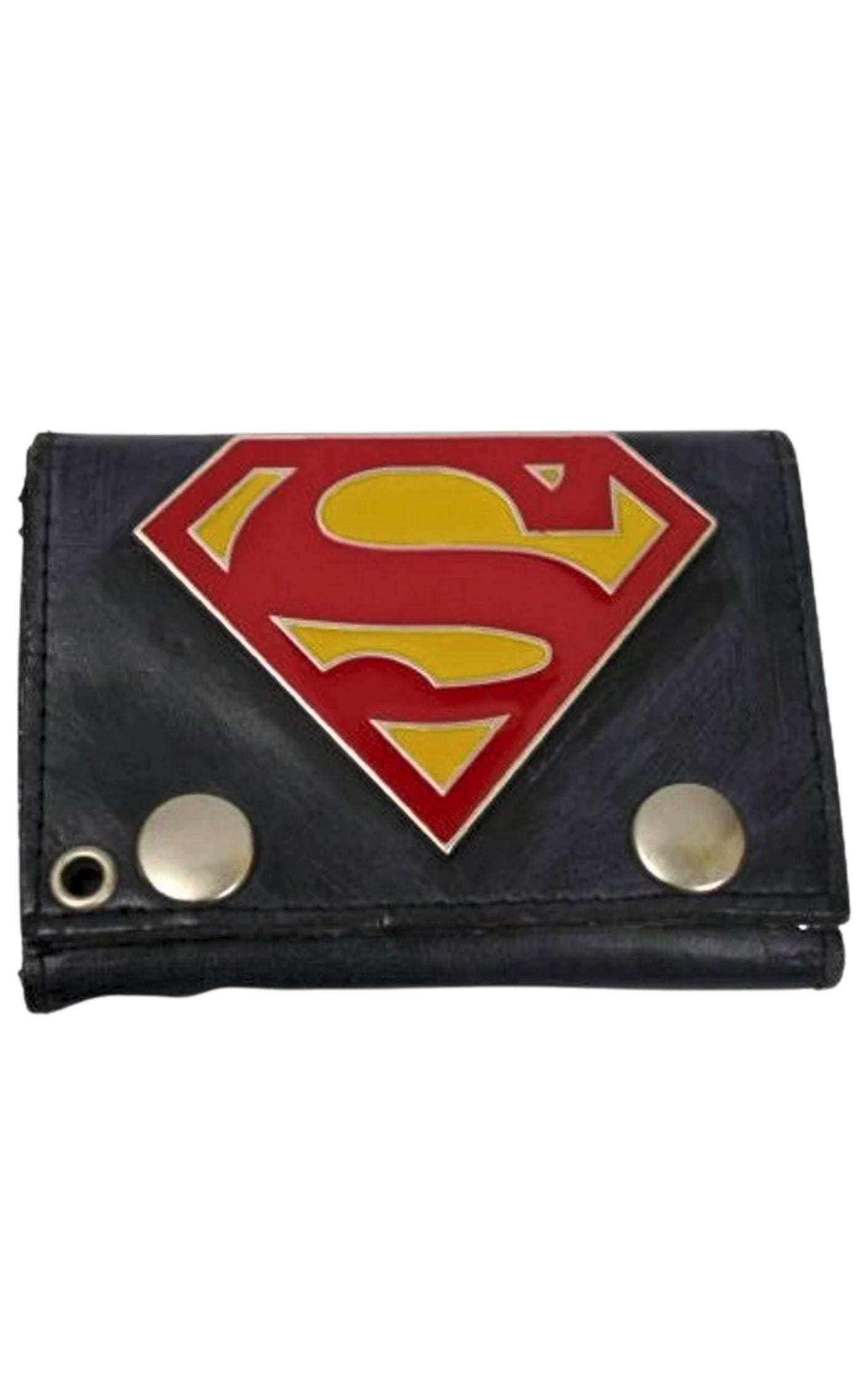 Vintage Superman Leather Wallet With Superman Emblem Etsy Hong Kong