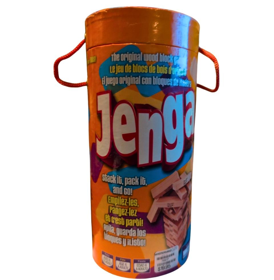 Jenga Classic Travel Edition in Original Tube | Portable Wooden