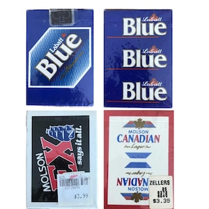 Vintage Cards Canadian, Blues, Blues Labatt Molson Playing Cards New