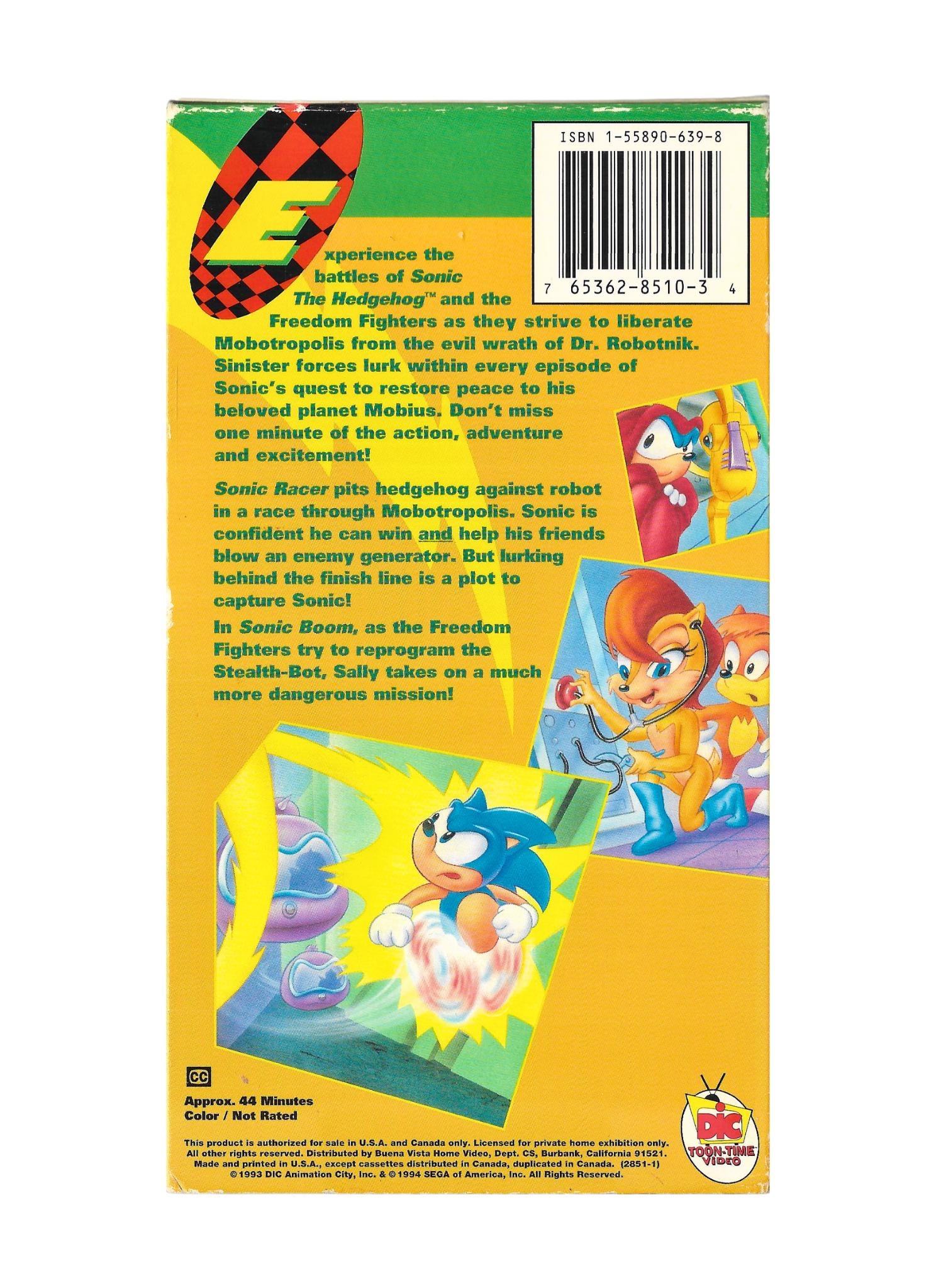 Sonic the Hedgehog VHS, Cassette, Sonic Racer, Horror, Comedy Sci