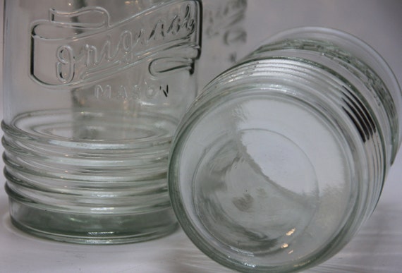 Glaver's Glass Tumbler Drinking Glasses Set of 4 – Genuine Artisan-Made Vintage Italian Original Mason – Elegant 20 oz Clear Tumbler Glassware Set