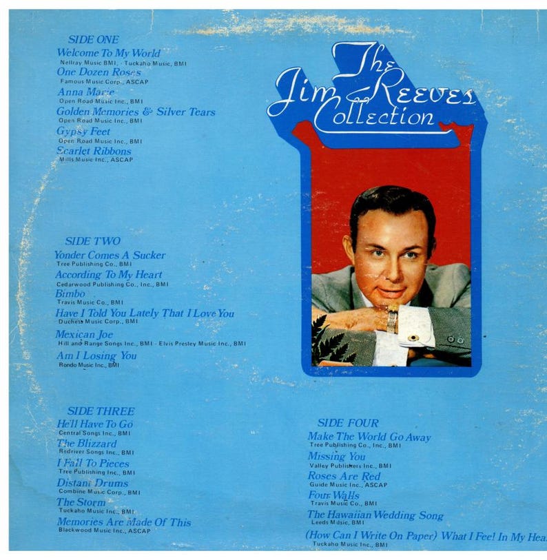 Jim Reeves Collections The Jim Reeves – Collection (vinyl Record LP) - Etsy