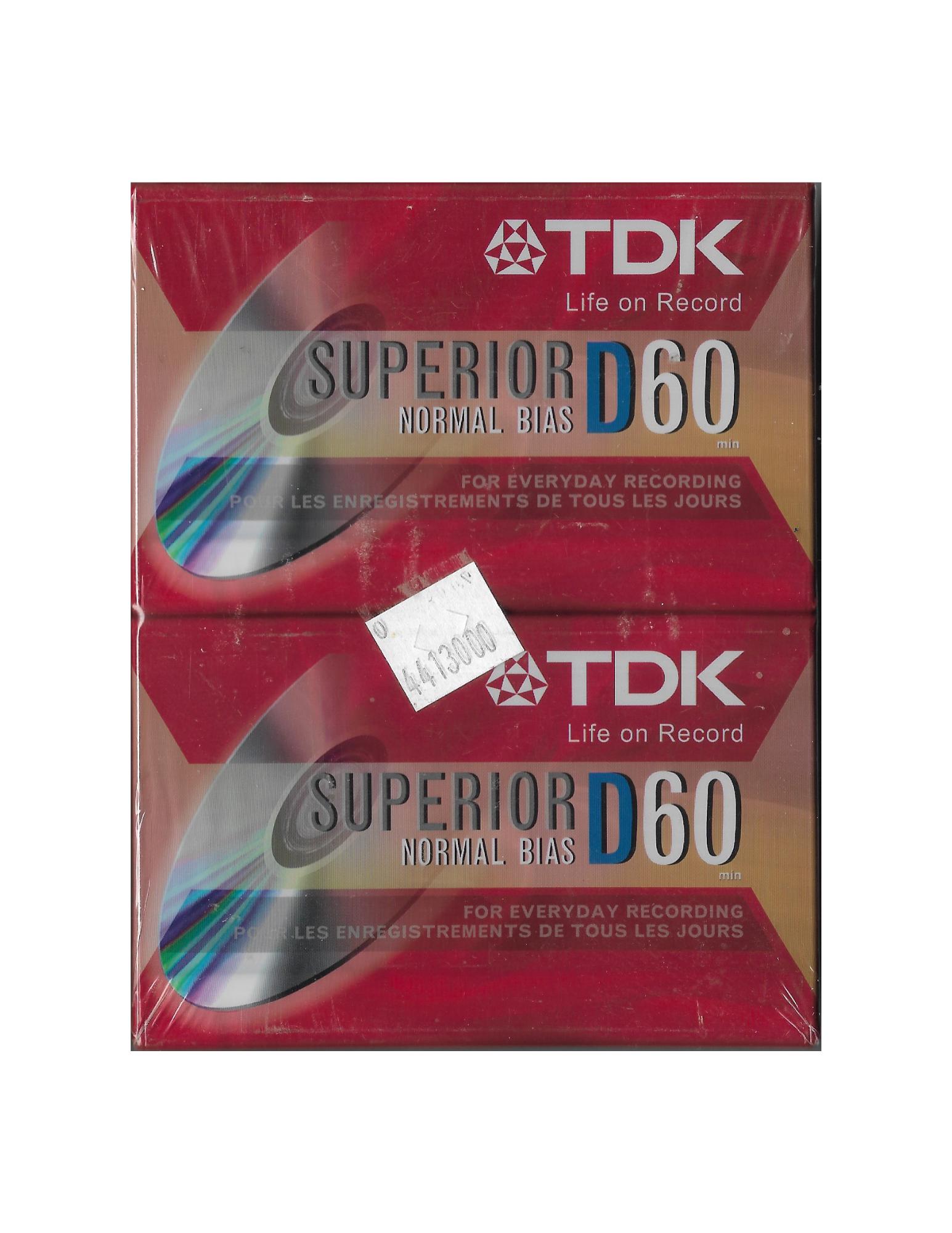 TDK Superior D60 Minute Blank Audio Cassettes New - Etsy