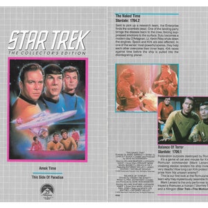 Vintage Star Trek The Collector’s Edition Original Series Tomorrow Yesterday ,The Apple , The Naked Time ,Amok Time 4 VHS