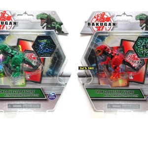 Bakugan TROX COLLECTOR FIGURE with 2 Trading Cards & Coin Red Body New
