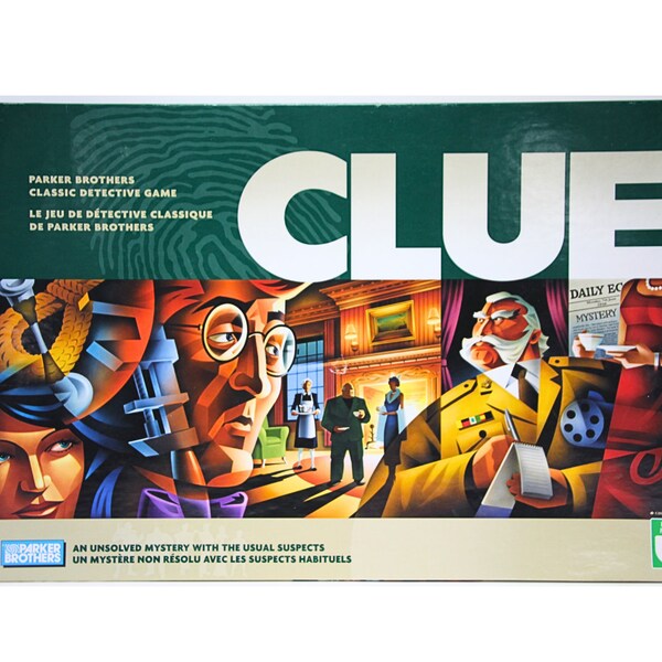 2002 Clue Parker Brothers Classic Detective Game Family BoardGame