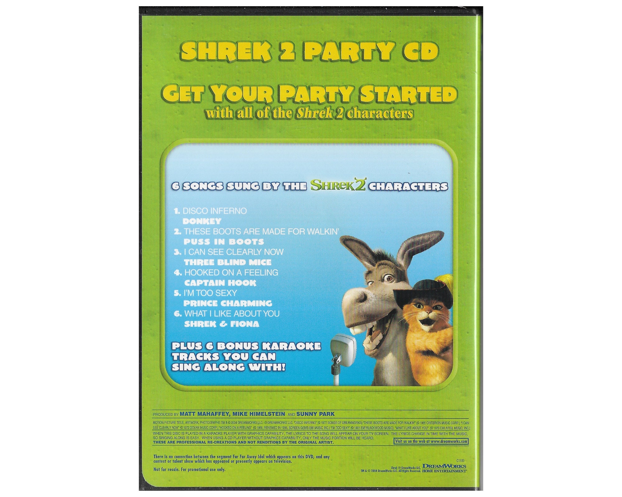 Shrek 2 Party CD And - Etsy