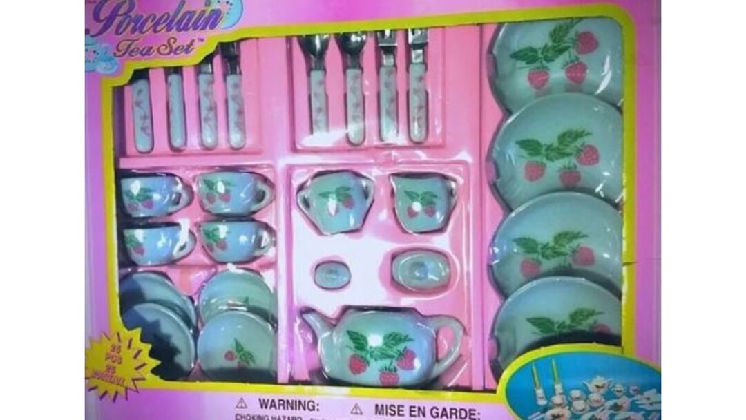 Vintage Frenzy Toys Child's Tea Set 25 Pieces Rose Etsy