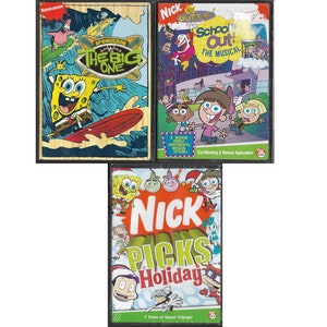 Nick  Odd Parents School Out The Musical, Spongebob The Big One and Nick Picks Holiday DVD New