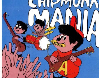 Chipmunk Song, Vinyl LP, Christmas gifts, record turntable, Karaoke, interactive entertainment, Clubs sing along, microphone. instrumental,