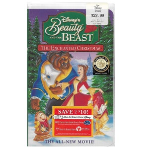 Walt Disney Beauty and the Beast: The Enchanted Christmas VHS New