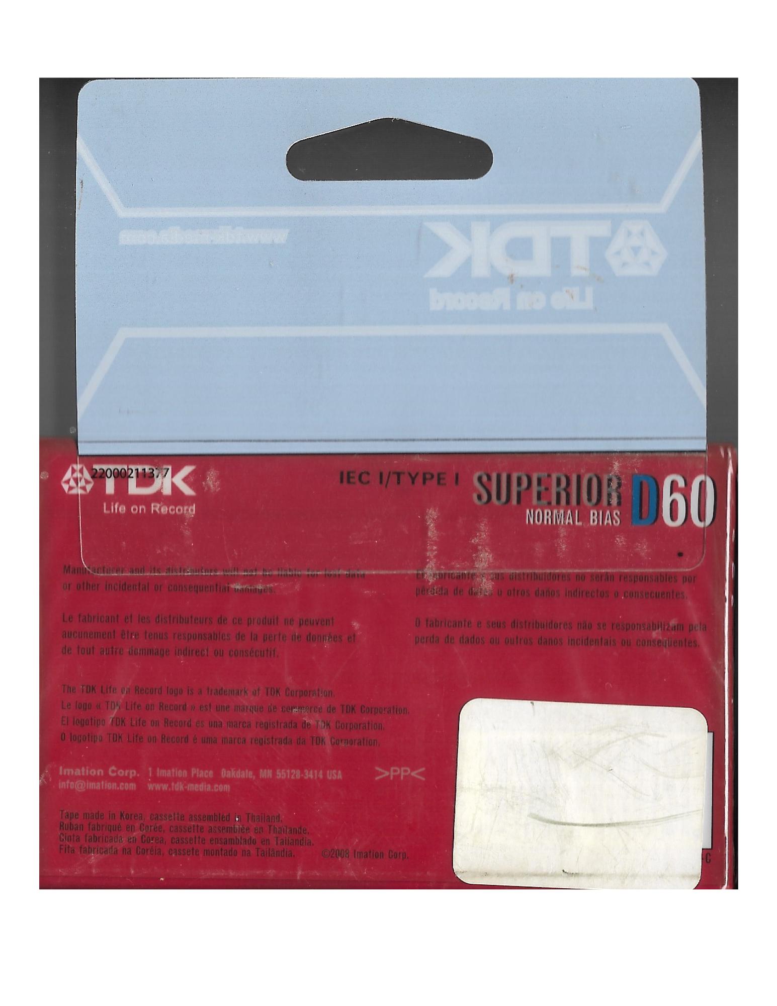 TDK スーペリアD60分ブランクオーディオカセット 新品 - Etsy 日本