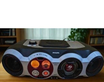 Philips AZ2558 CD MP3 Boombox Radio – Portable Stereo AM/FM