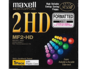 Maxell 2DD MF2-DD Double-Sided Disk New.