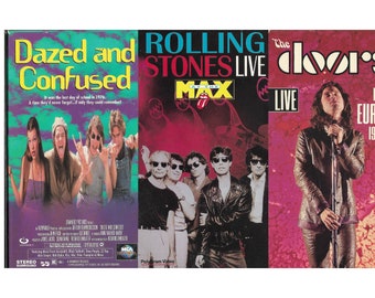 Dazed and Confused VHS, The Rolling Stones - Live at The Max VHS, And The Doors/Live In Europe VHS