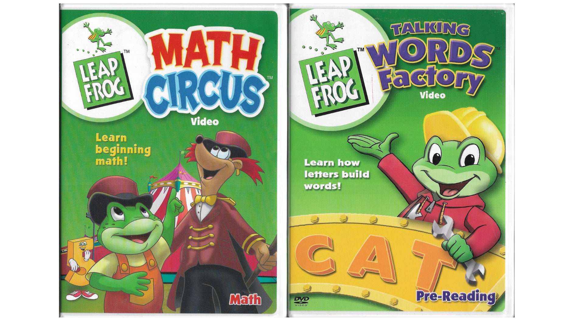 Leapfrog Talking Words Factory Video DVD and Leap Frog Maths