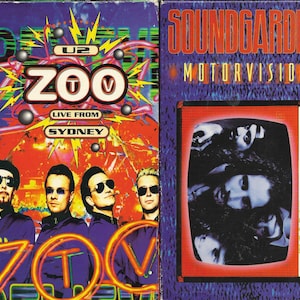 U2 Live VHS Tape Zoo TV Live from Sydney And Soundgarden Monovision  VHS