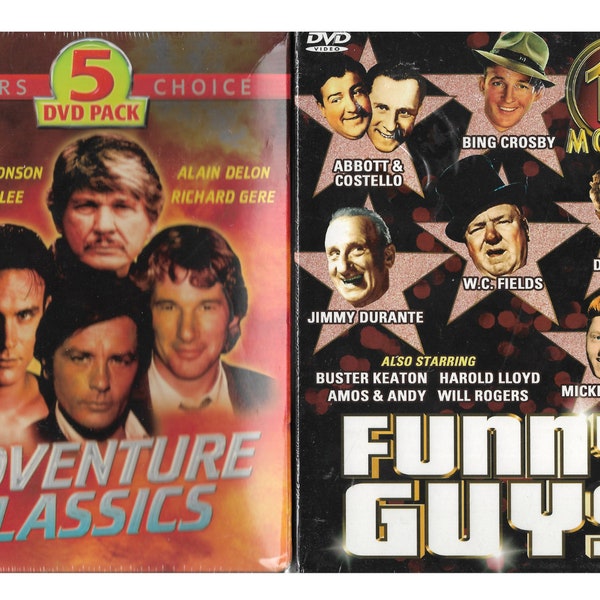 Adventure Classics 5 DISC And Funny Guys 10 DvDs