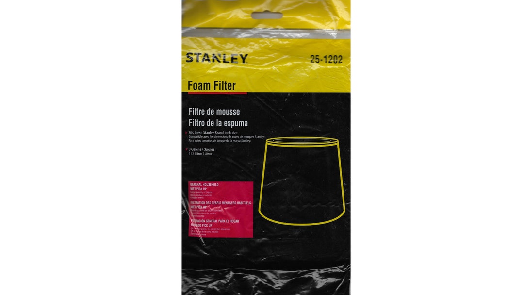 Stanley 251202 Foam Filter for Stanley Wet/dry Vacuums Etsy
