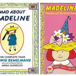 Madeline Mad about Madeline The Complete Tales Ludwig Bemelmans Hard Cover And Madeline  Easter Bonnet New VHS