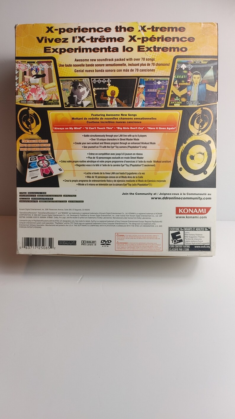 PS2 Playstation 2 Dance Dance Revolution DDR X Dance Pad Mat Etsy