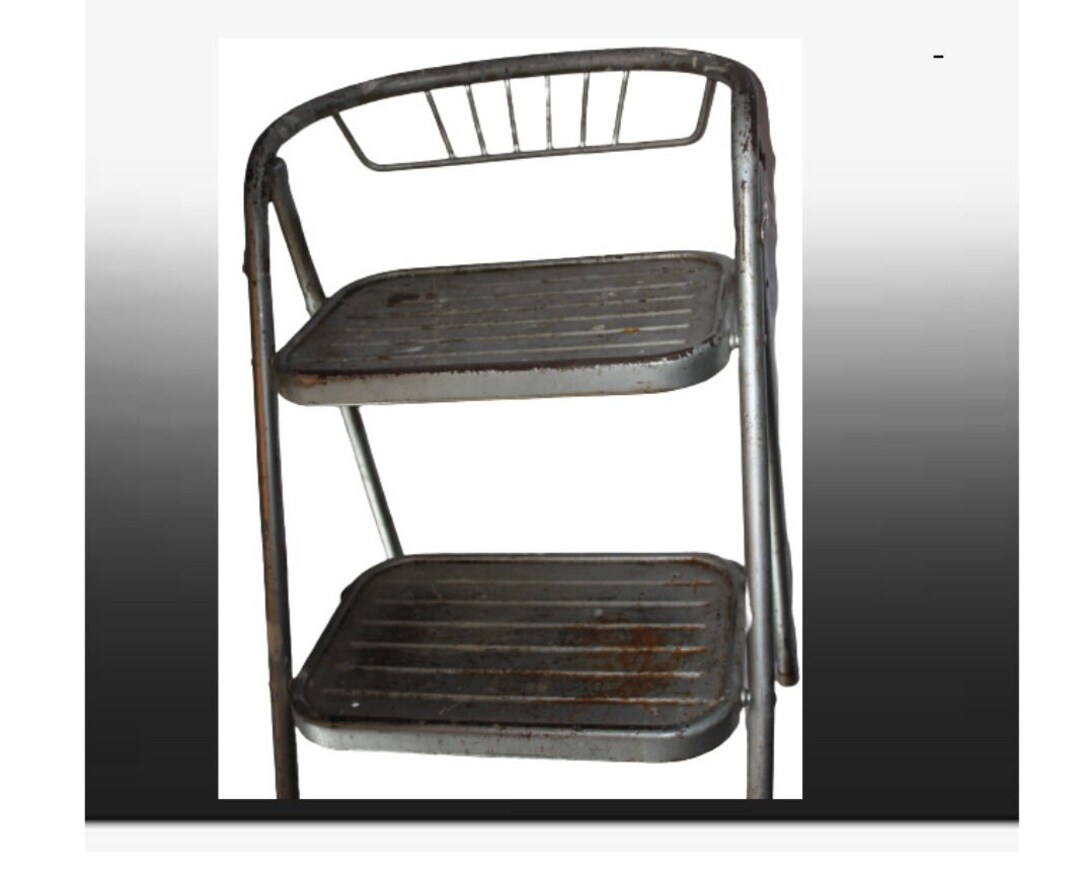 Vintage folding step stool cheap chair