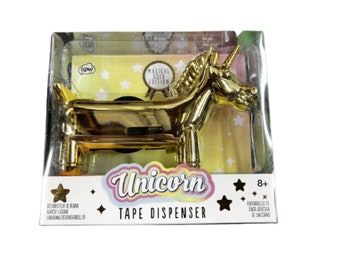 NPW Gold Edition Unicorn Tape Dispenser, Rainbow Tape New