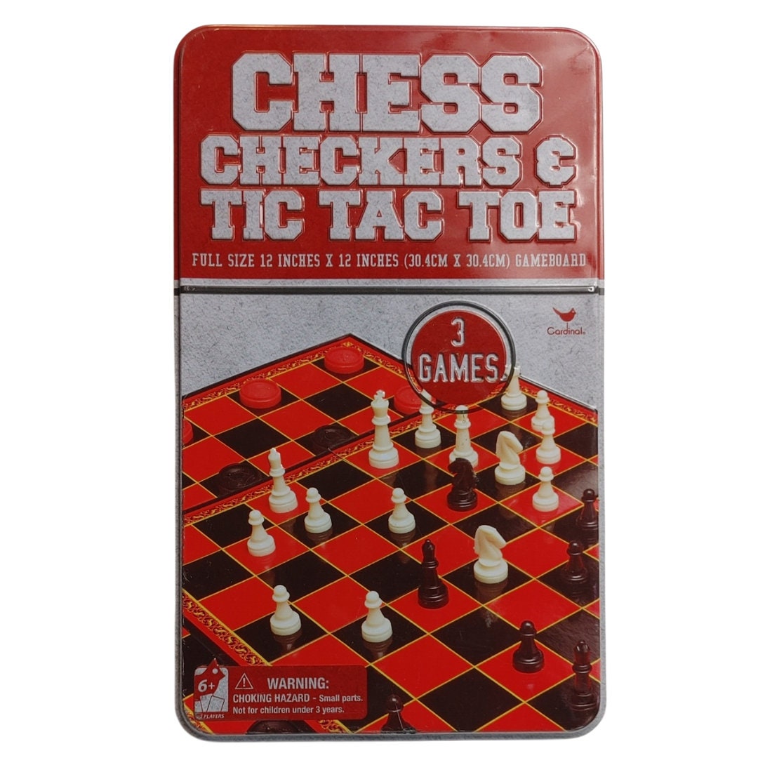 Board Games NEW Cardinal Chess Checkers Tic Tac Toe 3 in 1 Set Travel ...