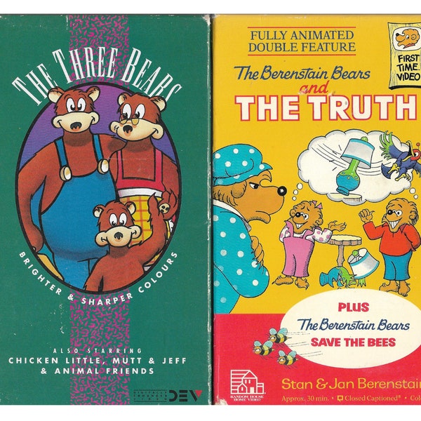 The Berenstain Bears and the Truth VHS And The three bears vhs