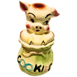 American Bisque Pig Cookie Jar - Etsy