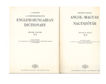 Laszlo Orszagh / Angol-magyar Nagyszotar Two Volume Complete Set