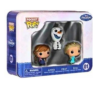 Frozen Elsa, Anna & Olaf Pocket Pop! 3 Pk Tin Brand New
