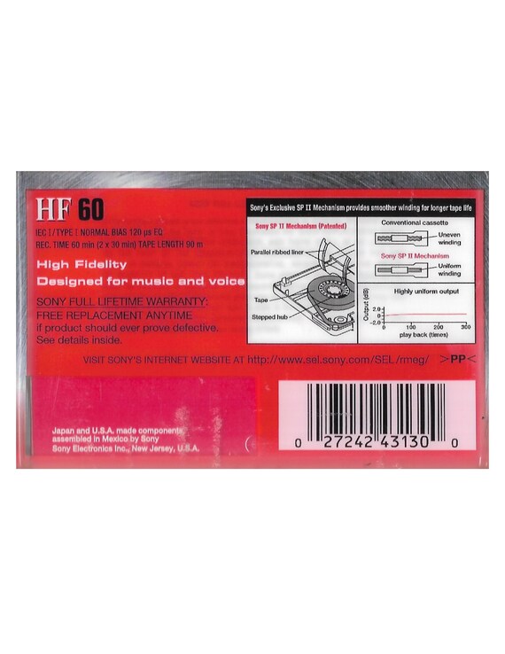 Sony C 90 HFC Minute Blank Audio Cassettes New - Etsy