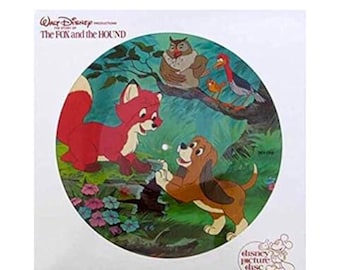 Walt Disney&#39;s The Fox Hound, Picture Disc Songs Motion Picture Disc, Christmas Gifts, Holiday Present, Sing Along, Vinyl, Record Player,