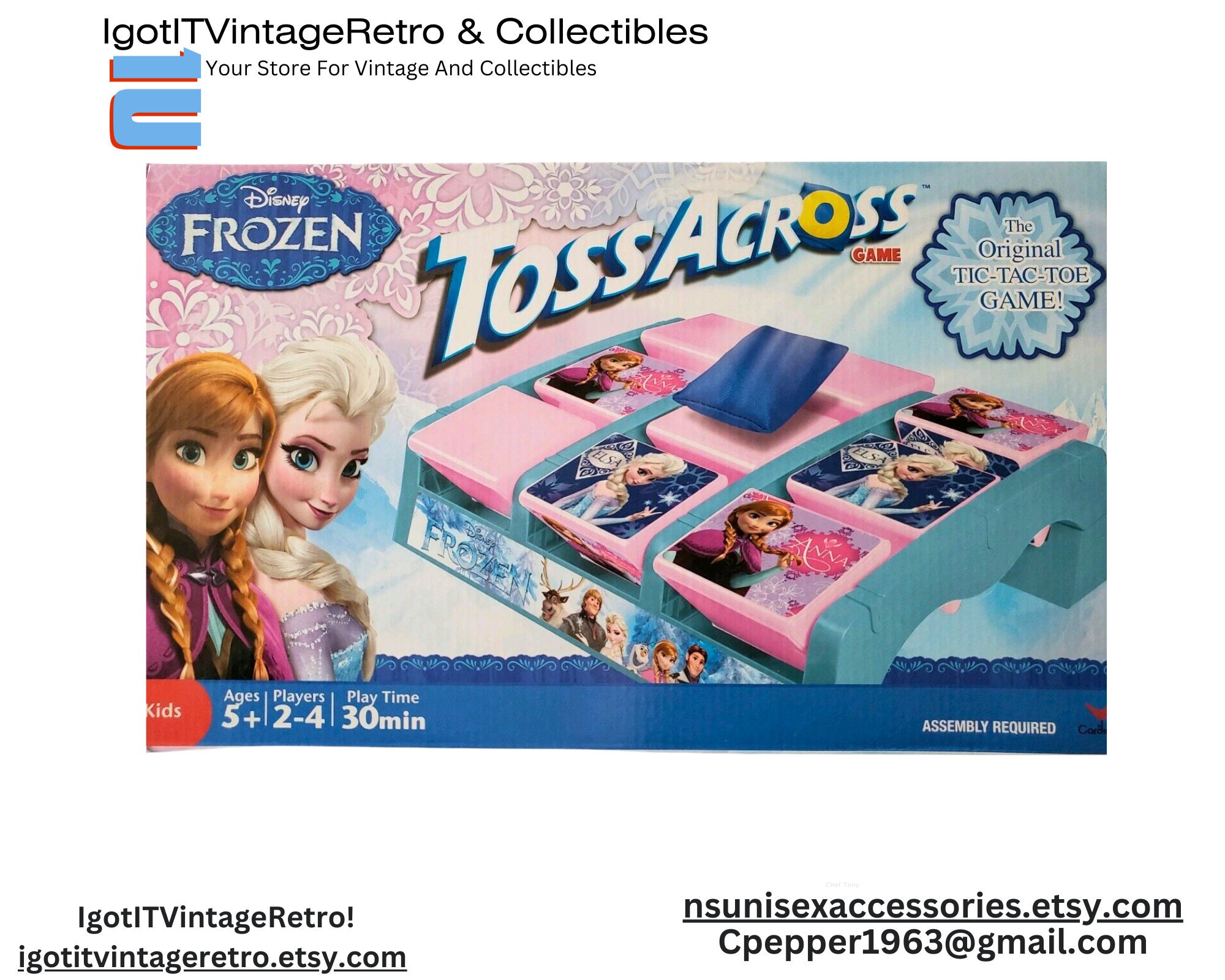Disney Frozen Toss Across Tic Tac Toe Tabletop Game Cardinal Games - Etsy