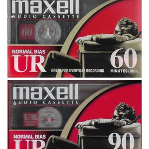 MAXELL 108510 Normal-Bias Cassette Tapes (Single) new
