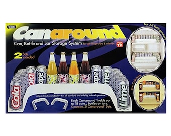 Canaround Can Bottle Jar Storage System Refrigerator Organizer 2 Sets NEW