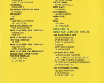 Various Released the Human Rights Concerts 1986 1998 - Etsy