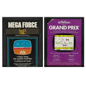 Grand Prix (Atari 2600, 1982) tylko w wersji kartridżowej, przetestowano tylko Mega Force Atari 2600 Game Cart.